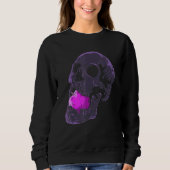 Pastel Goth Ästhetische Schädel Apple Fruchtskelet Sweatshirt (Vorderseite)
