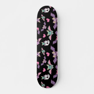 Pastel Goth Bat Lover Halloween Muster Skateboard