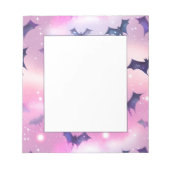 Pastel Goth Bats Muster Notizblock (Vorderseite)