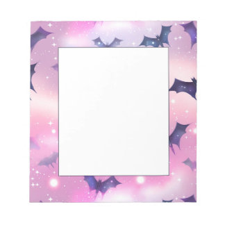 Pastel Goth Bats Muster Notizblock