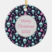 Pastel Goth Christmas Keramik Ornament (Vorne)