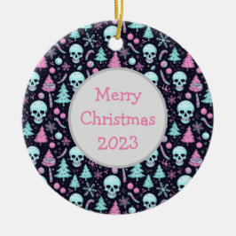 Pastel Goth Christmas Keramik Ornament