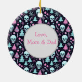 Pastel Goth Christmas Keramik Ornament (Hinten)