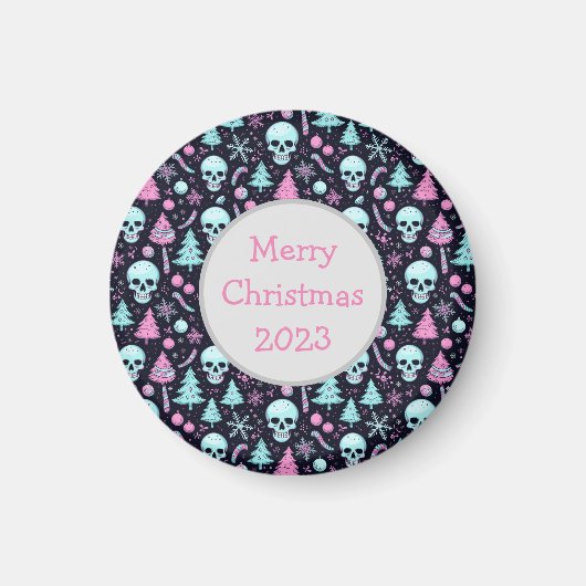 Pastel Goth Christmas Magnet (Vorne)