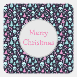 Pastel Goth Christmas Quadratischer Aufkleber