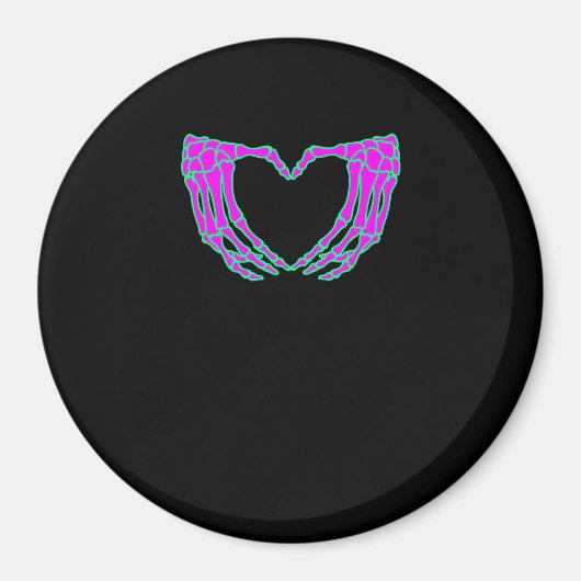 Pastel Goth Clothing, Skeleton Heart Hands Magnet (Vorne)
