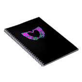 Pastel Goth Clothing, Skeleton Heart Hands Notizblock (Rechte Seite)