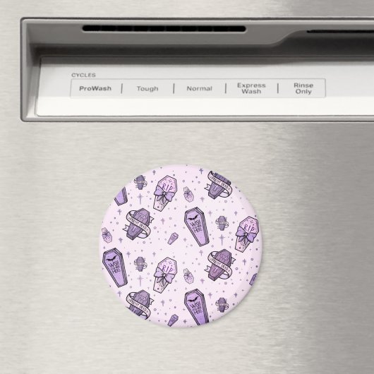 Pastel Goth Coffins Muster Magnet (In Situ (Geschirrspüler))