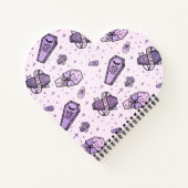 Pastel Goth Coffins Muster Notizblock (Rückseite)