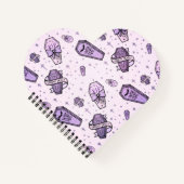 Pastel Goth Coffins Muster Notizblock (Vorderseite)