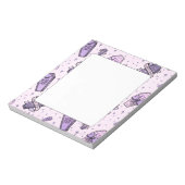 Pastel Goth Coffins Muster Notizblock (Rotiert)