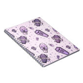 Pastel Goth Coffins Muster Notizblock (Rechte Seite)