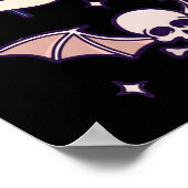 Pastel Goth Creepy Kawaii Gift Chibi Halloween Poster (Ecke)