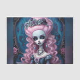Pastel Goth Creepy Marie Antionette Decoupage Seidenpapier