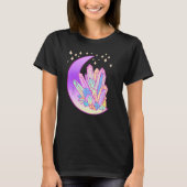 Pastel Goth Crystal Cluster Glows Moon Hexe T-Shirt (Vorderseite)
