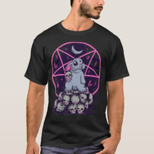 Pastel Goth Cute Creepy Bunny And Skull Menhera Wi T-Shirt