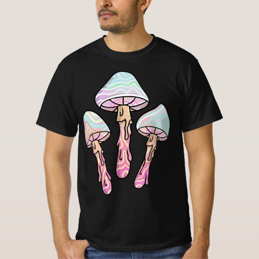 Pastel Goth Dripping Mushrooms  T-Shirt (Vorderseite)