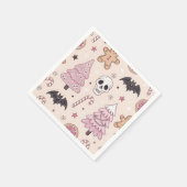 Pastel goth emo Christmas Serviette (Ecke)