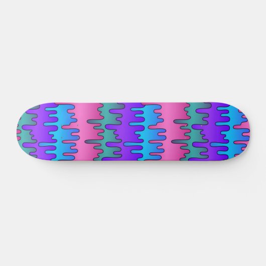 Pastel Goth Emo Scene-Drippy-Muster Skateboard (Horizontal)