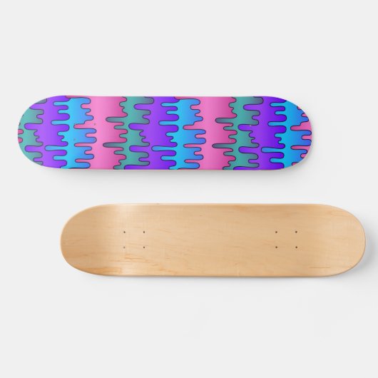 Pastel Goth Emo Scene-Drippy-Muster Skateboard (Horizontal)