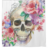Pastel Goth Feminine Blumendusche Vorhang (Vorderseite)