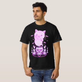 Pastel Goth Ghost Cat Boo Halloween Kitten Aesthet T-Shirt (Vorne ganz)