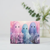 Pastel Goth Ghosts Halloween-Party Einladung (Stehend Vorderseite)