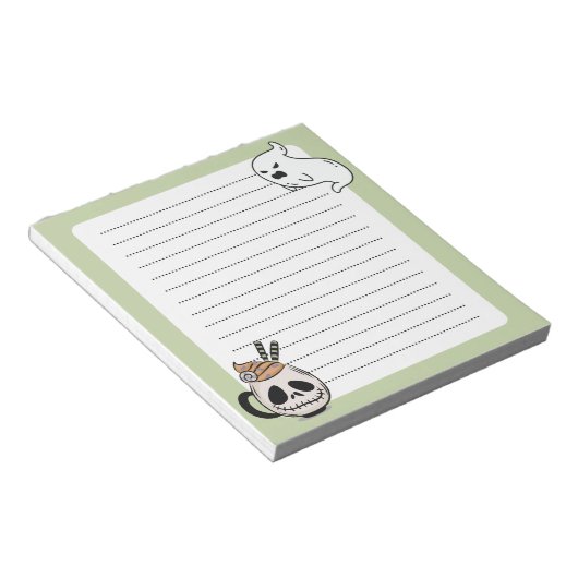 Pastel Goth Ghoul & Ghost Notizblock (angewinkelt)