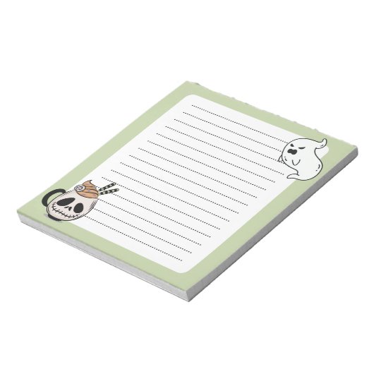 Pastel Goth Ghoul & Ghost Notizblock (Rotiert)