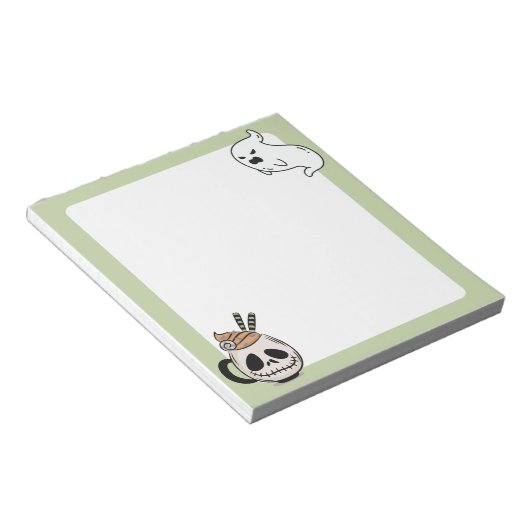 Pastel Goth Ghoul & Ghost Notizblock (angewinkelt)