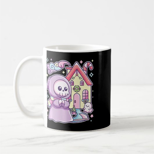 Pastel Goth Grim Sensenmann Xmas Halloween Easy Co Kaffeetasse (Links)