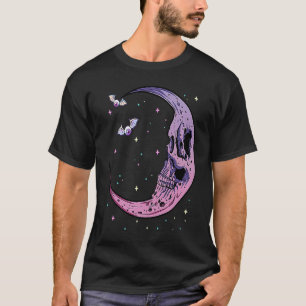 Pastel-Goth-Halbmondphasen-Schädel-Ästhetik Wi T-Shirt