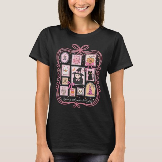 Pastel Goth Halloween Girly Coquette Gallery Wall T-Shirt (Vorderseite)
