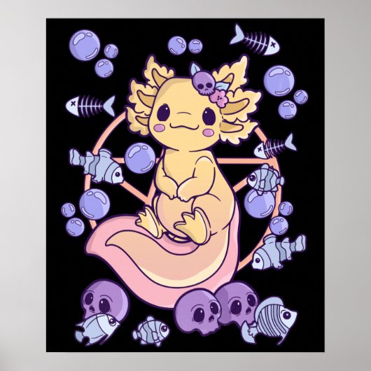 Pastel Goth Halloween Horror Chibi Creepy Kawaii Poster (Vorne)