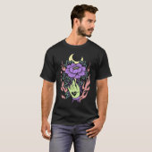 Pastel Goth Hand Holding Flower Moon Gardening Pla T-Shirt (Vorne ganz)