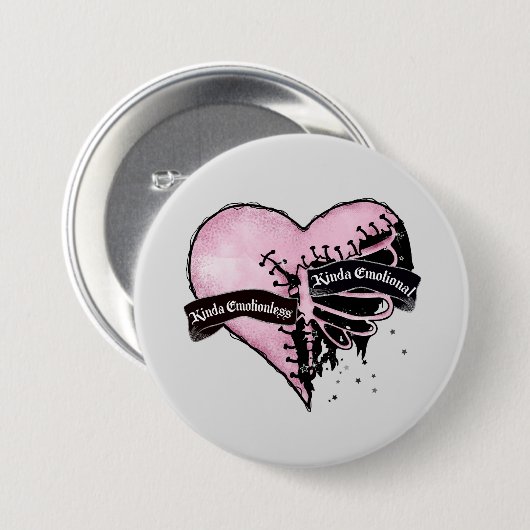 Pastel Goth Heart | emotional und emotional Button (Vorne & Hinten)