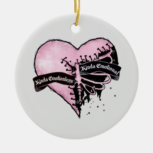 Pastel Goth Heart | emotional und emotional Keramik Ornament (Vorne)
