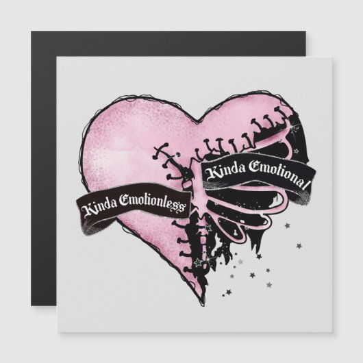 Pastel Goth Heart | emotional und emotional Magnetkarte (Vorne/Hinten)