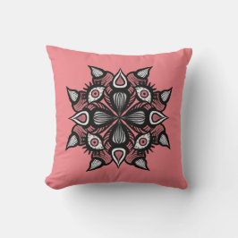 Pastel Goth Hexendesign - Schwarz-Rosa-Monster Kissen