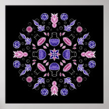 Pastel Goth Hexentrank Pentagram Pink lila