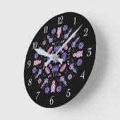 Pastel Goth Hexentrank Pentagram Pink lila Runde Wanduhr (Winkel)