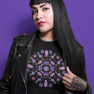 Pastel Goth Hexentränke mit Lila Pentagrammen T-Shirt