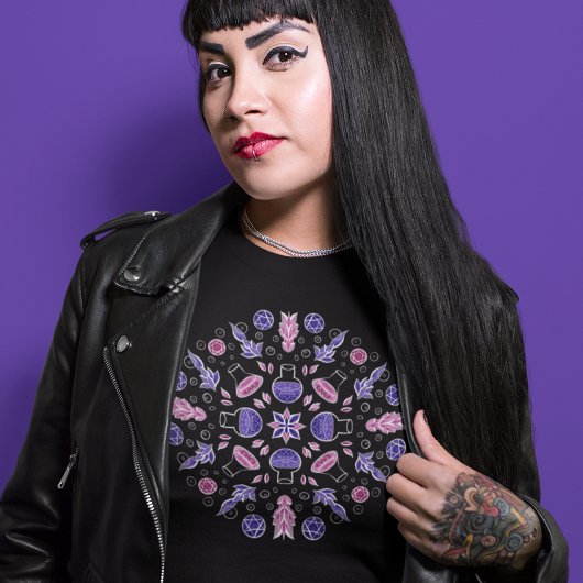 Pastel Goth Hexentränke mit Lila Pentagrammen T-Shirt