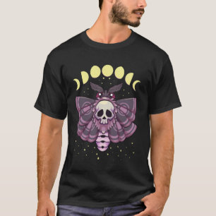 Pastel-Goth-Kawaii-Anime-Gruße Moth mit Mond Pha T-Shirt