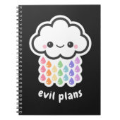 Pastel Goth Kawaii Cloud Evil Plans Notizblock (Vorderseite)