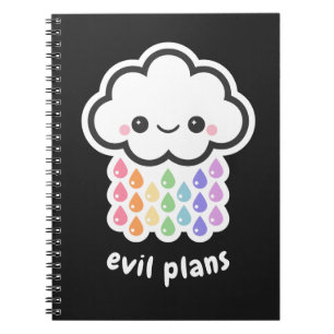 Pastel Goth Kawaii Cloud Evil Plans Notizblock