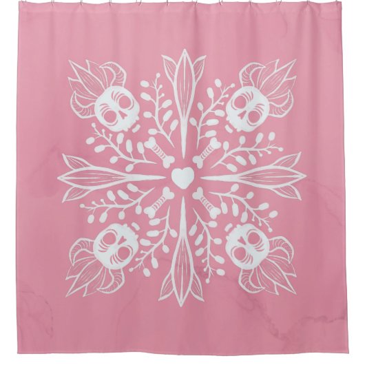 Pastel goth kawaii Witwe Harajuku rosa Duschvorhang (Vorderseite)