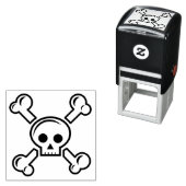 Pastel Goth Kitsch Skull & Crossbones Permastempel (Beispiel)