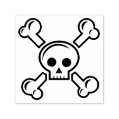 Pastel Goth Kitsch Skull & Crossbones Permastempel (Design)