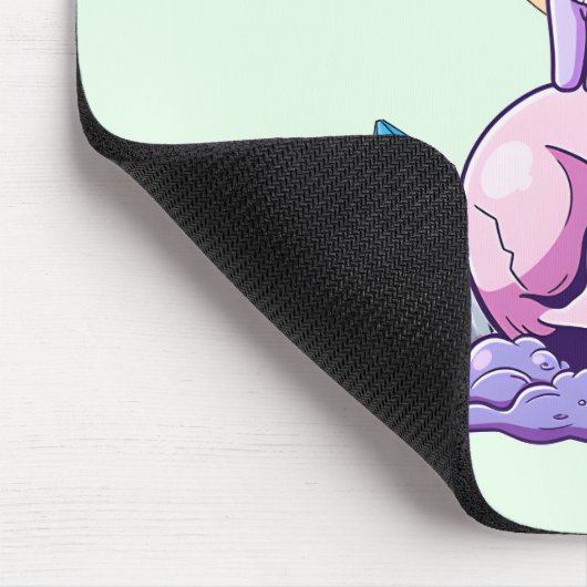 Pastel Goth Kitten & Skull Mousepad (Ecke)